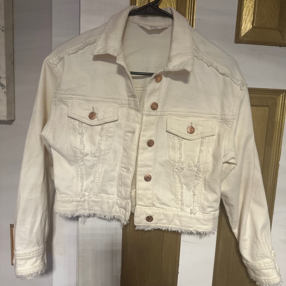 H&M Off-White Denim Jacket